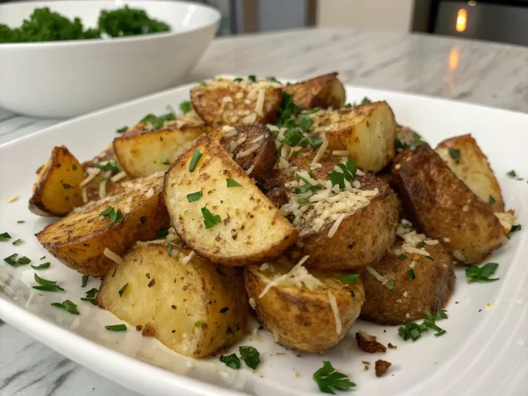 Crispy Garlic Parmesan Roasted Potatoes